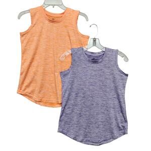 Real Essentials RE Bundle of 2 Tank Tops Size XL Orange and Purple